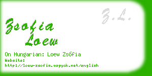 zsofia loew business card